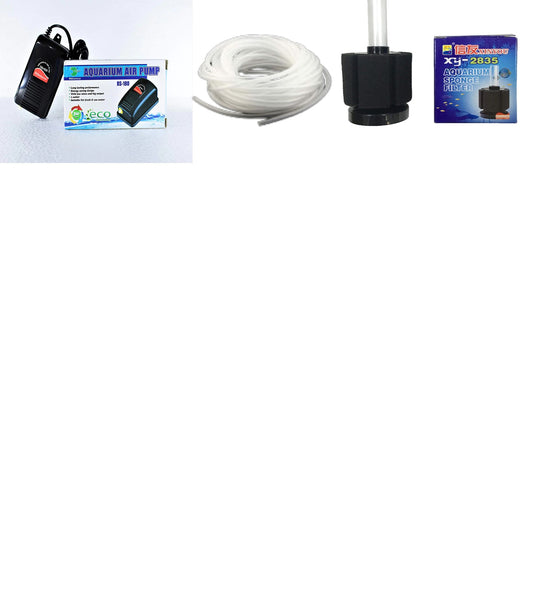Air Pump and Sponge Filter Combo Pack